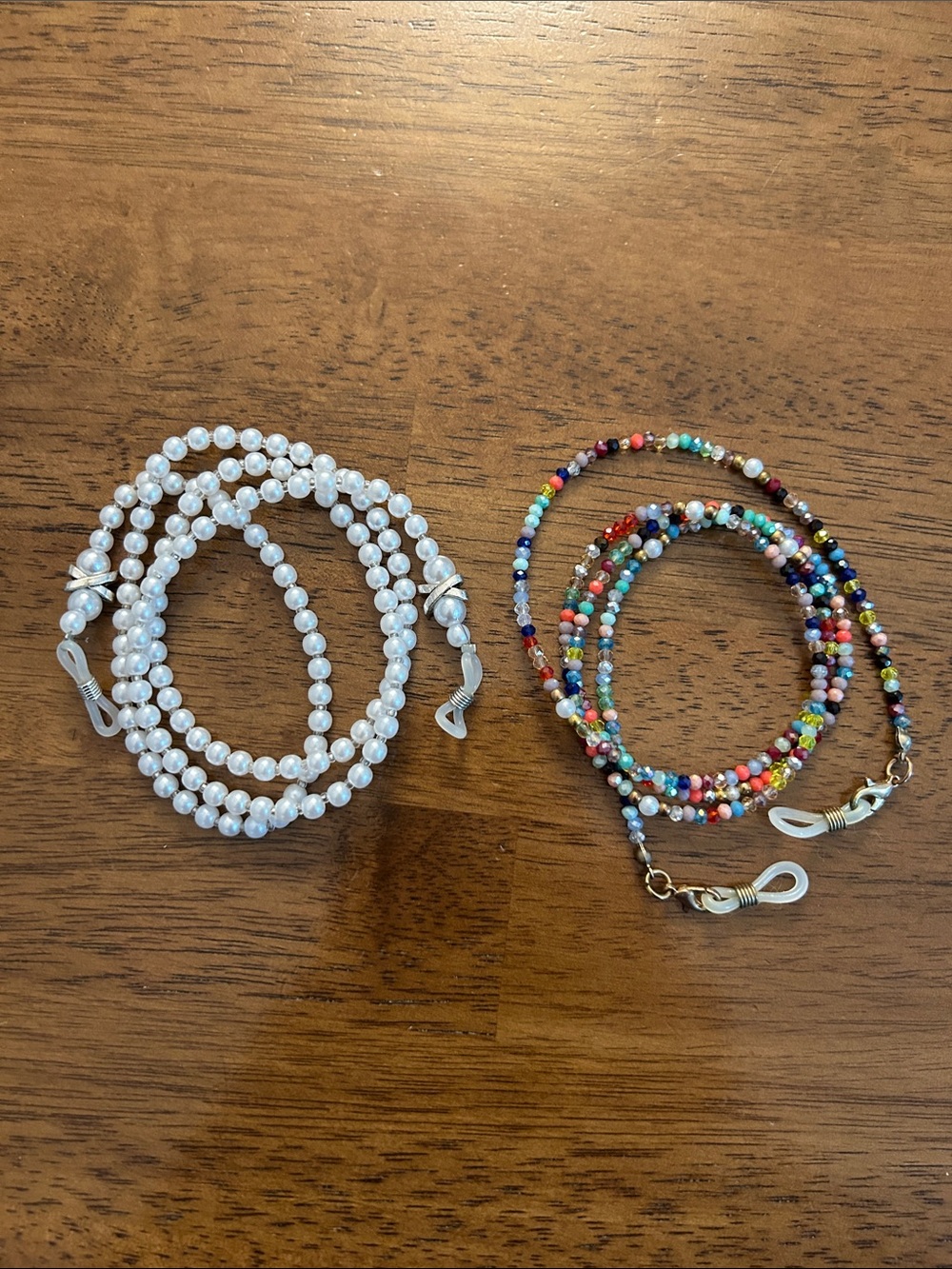 Pearl and Multicolor Beaded Eyeglass Chains